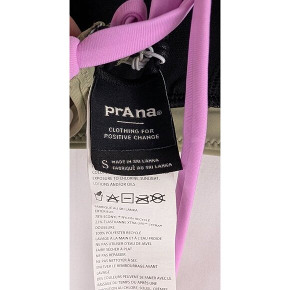 Prana Swimwear Women's Small Black Color Block Tulum Top NWT $65 - Picture 4 of 6